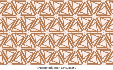 Vector Seamless pattern in geometric style. Triangles, lines. Modern elegant background. For your design