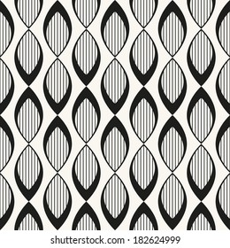 Vector seamless pattern. Geometric stylish background. Monochrome repeating texture