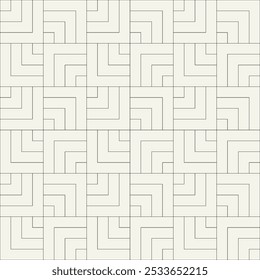 Padrão sem emenda do vetor. Quadrados geométricos listrados finos. Fundo monocromático elegante. Amostra de repetição simples. Ornamento preto monocromático com elementos concêntricos.