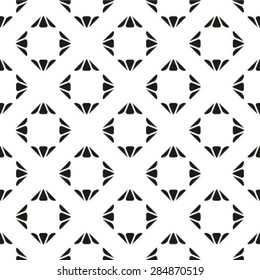 Vector seamless pattern, geometric tiles monochrome background.