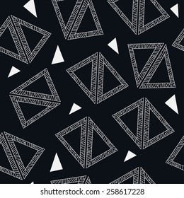 Vector seamless pattern, geometric triangle background