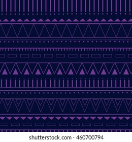 Vector seamless pattern. Geometric tribal ornament. Perfect for printing.