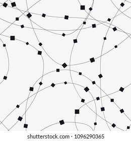  Vector seamless pattern. Geometric pattern with wavy stripes. Stylish texture with confused lines.