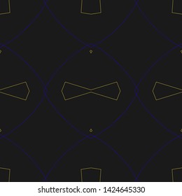 Vector seamless pattern. Geometric pattern with wavy stripes. Stylish texture with confused lines.