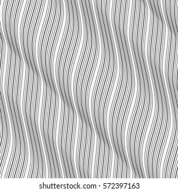 Vector seamless pattern. Geometric pattern with wavy stripes.