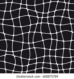 Vector seamless pattern. Geometric pattern with wavy stripes. Stylish texture with confused lines.