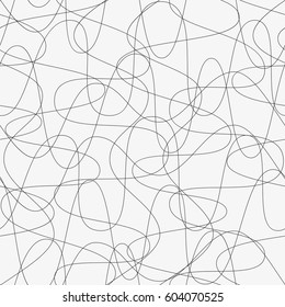 Vector seamless pattern. Geometric pattern with wavy stripes. Stylish texture with confused lines.