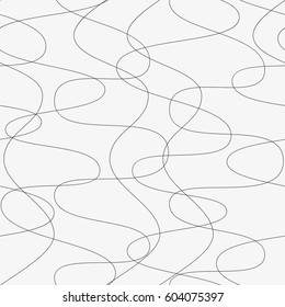 Vector seamless pattern. Geometric pattern with wavy stripes. Stylish texture with confused lines.