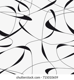 Vector seamless pattern. Geometric pattern with wavy stripes. Stylish texture with confused lines.