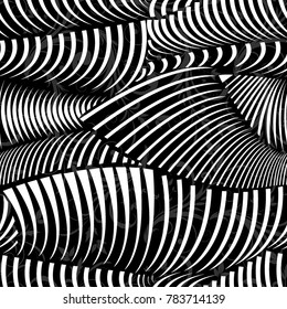Vector seamless pattern with geometric zebra pattern. Endless stylish texture.Abstract geometric pattern.
