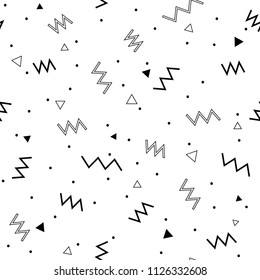 Vector seamless pattern with geometric zigzag 