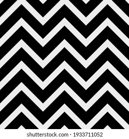 Vector seamless pattern with geometric zigzag lines. Repeating minimalistic texture. Abstract monochrome background design.