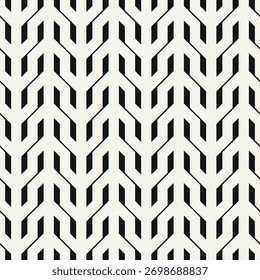 Vector seamless pattern with geometric zigzag. Endless, stylish striped print. Bold, monochrome rhythmic background. Weaved grid. Thin, interlaced design.. Can be used as a swatch.