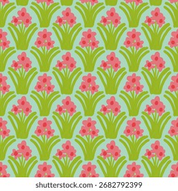 vector seamless pattern geometrical floral