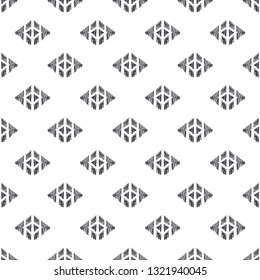 Vector seamless pattern with geometrical ornament. Hand drawn tribal texture. Ethnic background.