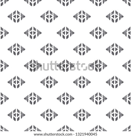 Vector seamless pattern with geometrical ornament. Hand drawn tribal texture. Ethnic background.