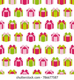 Vector seamless pattern of gift box background