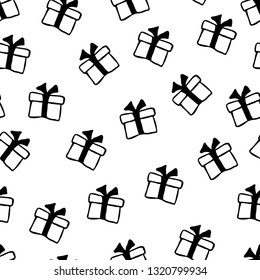 Vector seamless pattern with gift boxes
