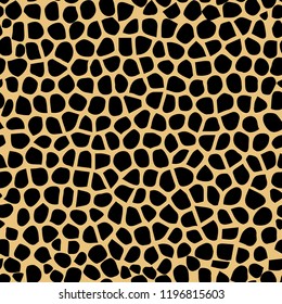 Vector seamless pattern with giraffe skin texture. Repeating giraffe background for textile design, wrapping paper, scrapbooking. Animal textile print.