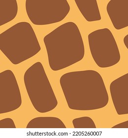 Vector seamless pattern with giraffe skin texture. Repeating giraffe background for textile design, wrapping paper, scrapbooking. Animal textile print.