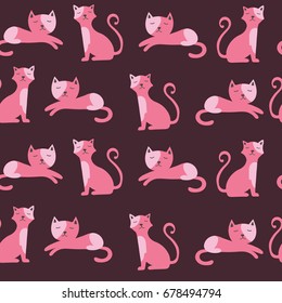 Vector seamless pattern for girl.  Ideal for cards, invitations, baby shower, party,  kindergarten, children room decoration.