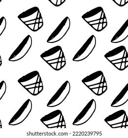 Vector seamless pattern of a glass and saucer