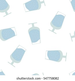 Vector seamless pattern with glasses of water for textile, ceramics, fabric, print, cards, wrapping