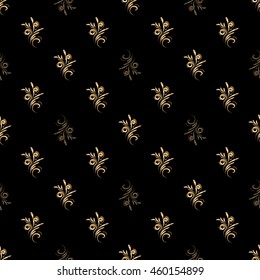 Vector seamless pattern of gold.