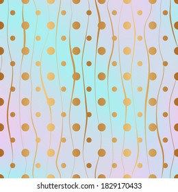 Vector Seamless Pattern. Gold Abstract Background. Elegant Texture Pastel Color. Golden Delicate Design For Fabric, Gift Wrapper, Wrapping Paper, Wallpaper, Textile, Interior, Carpet, Covers, Prints