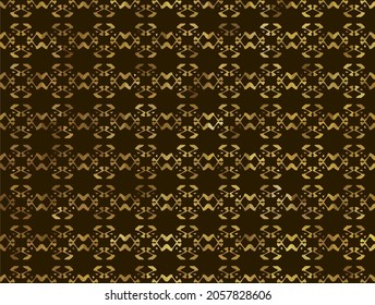 Vector seamless pattern from golden Baroque scrolls, acanthus leaf and floral elements on a dark black background. Scarf, bandana, neckerchief, kerchief silk print design, wallpaper, wrapping paper
