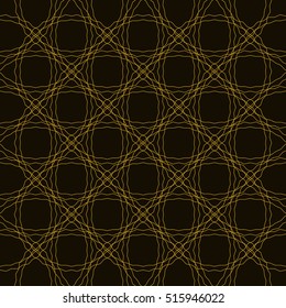 Vector seamless pattern. Golden decorative design template. Creative abstract background.