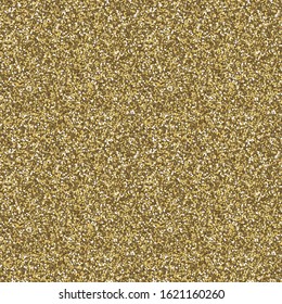 Vector seamless pattern with golden glitter. Full filling by square gold sequins with sparkling effect. Repeated art deco background.