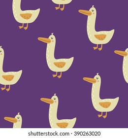 Vector seamless pattern with goose