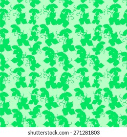 Vector seamless pattern with grape leaves