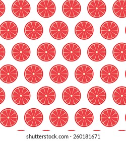 Vector seamless pattern with grapefruits. Vector illustration. Design element for  for cafe or restaurant or web and print design