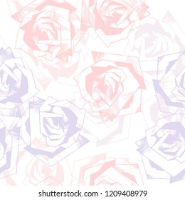 Vector seamless pattern graphic roses.