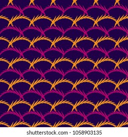 Vector seamless pattern with grass or bushes