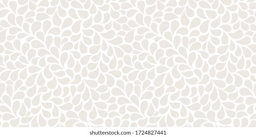 Vector seamless pattern with gray drops. Monochrome abstract floral background. Stylish monochrome texture.