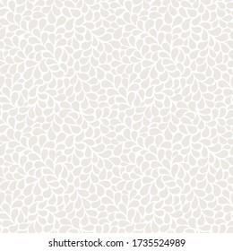 Vector seamless pattern with gray drops. Monochrome abstract floral background. Stylish monochrome texture.