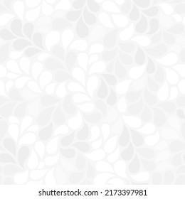 Vector seamless pattern with gray drops. Monochrome abstract floral background. Stylish monochrome texture.