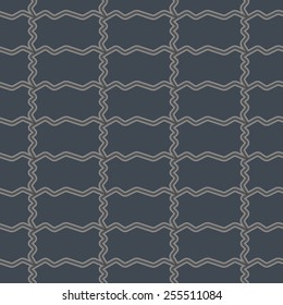 Vector seamless pattern with gray rectangular tiles ornamental illustration with mosaic of stone.