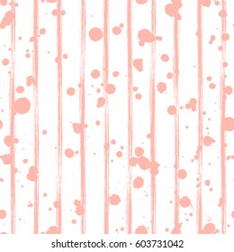 Vector seamless pattern, gray tile with inc splash, blots, smudge and brush strokes. Grunge endless template for web background, prints, wallpaper, surface, wrapping, repeat elements for design.