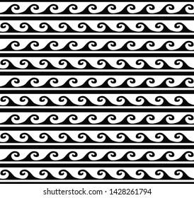 Vector seamless pattern. Greek tileable design. Classic stylish texture. Repeating geometric tiles Greek style waves motif. 