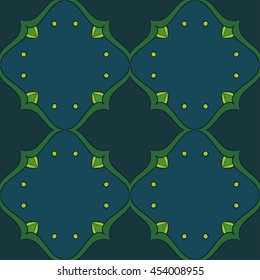 vector seamless pattern green and blue abstract