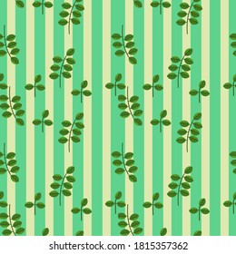 vector seamless pattern green leafes