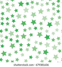 Vector seamless pattern with green tiny stars. Can be used for, wallpaper, pattern fills,surface textures.