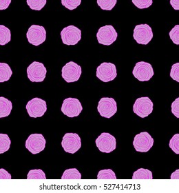 Vector seamless pattern. Greeting card with neutral and magenta roses, watercolor, can be used as invitation card for wedding, birthday and other holiday and summer background.