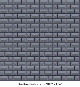 Vector seamless pattern of grey brick wall