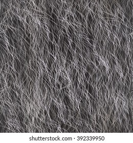 Vector Seamless Pattern. Grey Fur Background. Arctic Fox, Dog, Wolf Skin. Digital  Illustration.