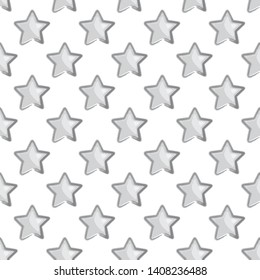 Vector seamless pattern with grey stars. Simple design for fabrics, wallpapers, textiles, web design.